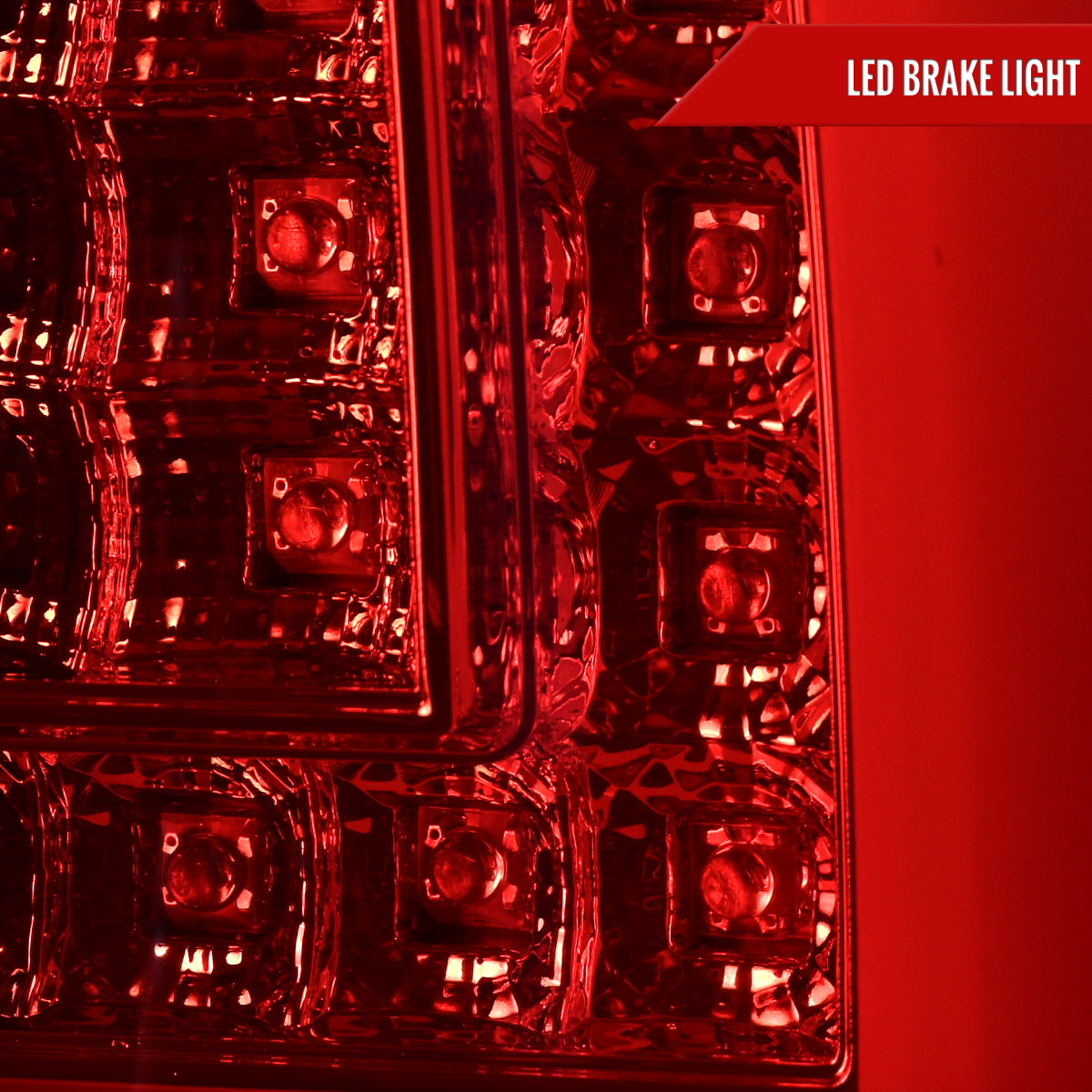2000-2006 Chevrolet Suburban/Tahoe GMC Yukon/Yukon XL LED C Bar Tail Lights (Chrome Housing/Red Clear Lens)