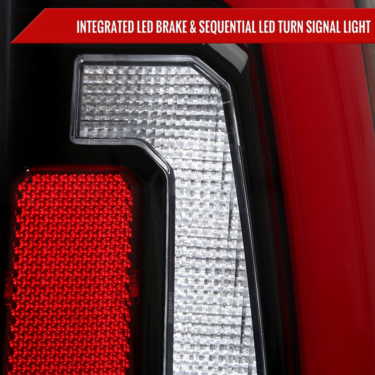 2007-2014 Chevrolet Tahoe/Suburban / 2007-2014 GMC Yukon/Yukon Denali LED Sequential Turn Signal Tail Lights  (Jet Black Housing/Clear Lens)