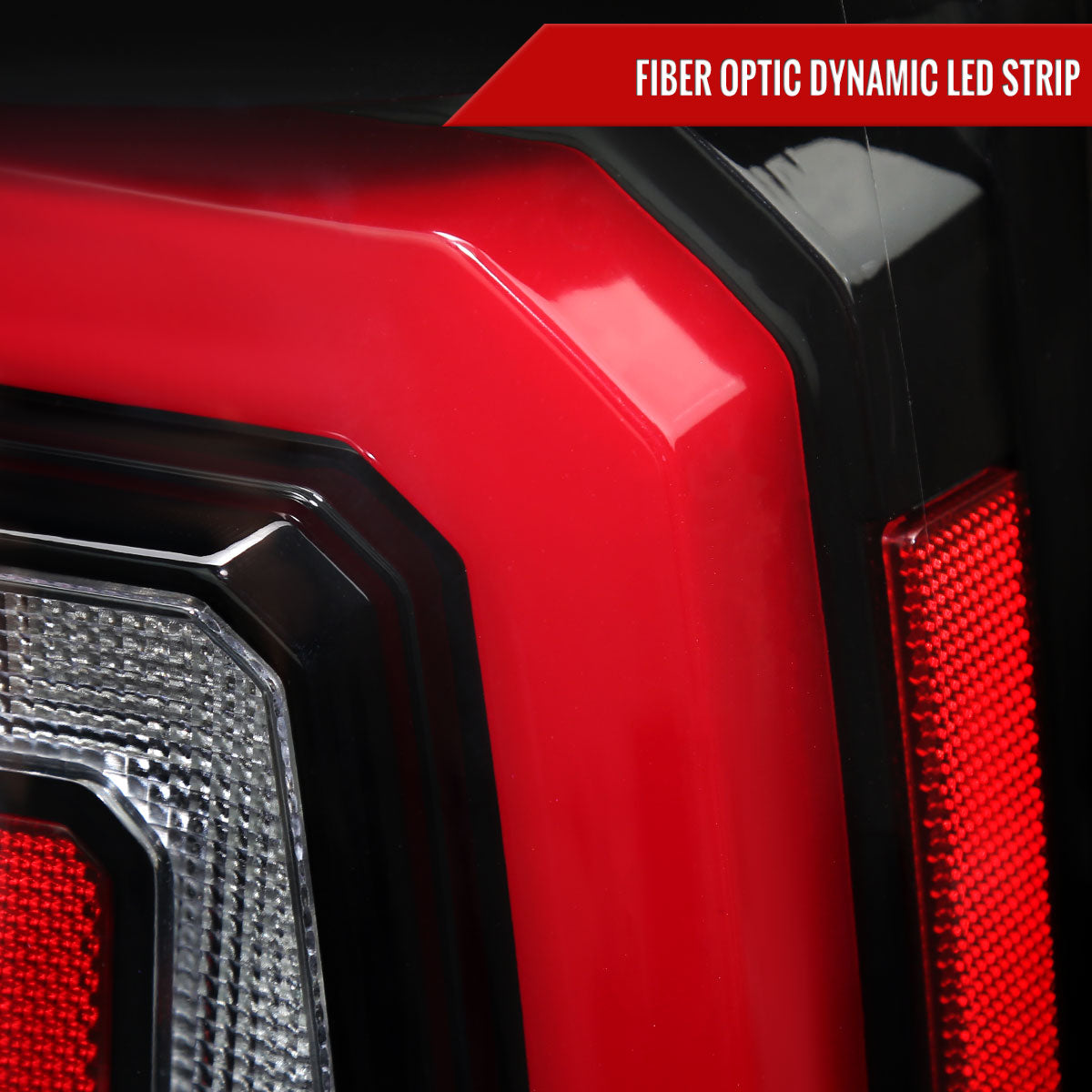 2007-2014 Chevrolet Tahoe/Suburban / 2007-2014 GMC Yukon/Yukon Denali LED Sequential Turn Signal Tail Lights  (Jet Black Housing/Clear Lens)