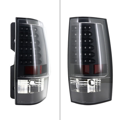 2007-2014 Chevrolet Tahoe/Suburban LED Tail Lights (Matte Black Housing/Clear Lens)
