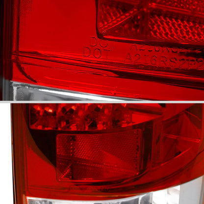 2007-2014 Chevrolet Tahoe/Suburban LED Tail Lights (Chrome Housing/Red Clear Lens)