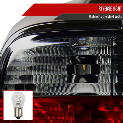 1992-1998 BMW E36 3 Series Sedan Tail Lights (Chrome Housing/Red Smoked Lens)