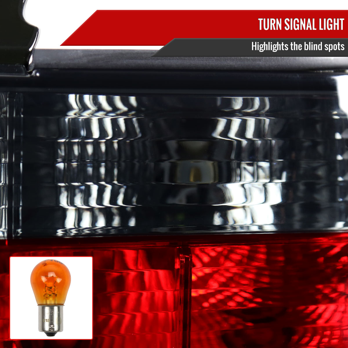 1992-1998 BMW E36 3 Series Sedan Tail Lights (Chrome Housing/Red Smoked Lens)