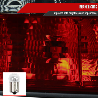 1992-1998 BMW E36 3 Series Sedan Tail Lights (Chrome Housing/Red Smoked Lens)