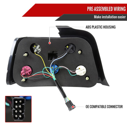 1992-1998 BMW E36 3 Series Sedan Tail Lights (Chrome Housing/Red Clear Lens)