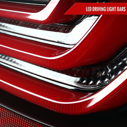 2004-2007 BMW E60 5 Series Sedan LED Tail Lights (Jet Black Housing/Clear Lens)
