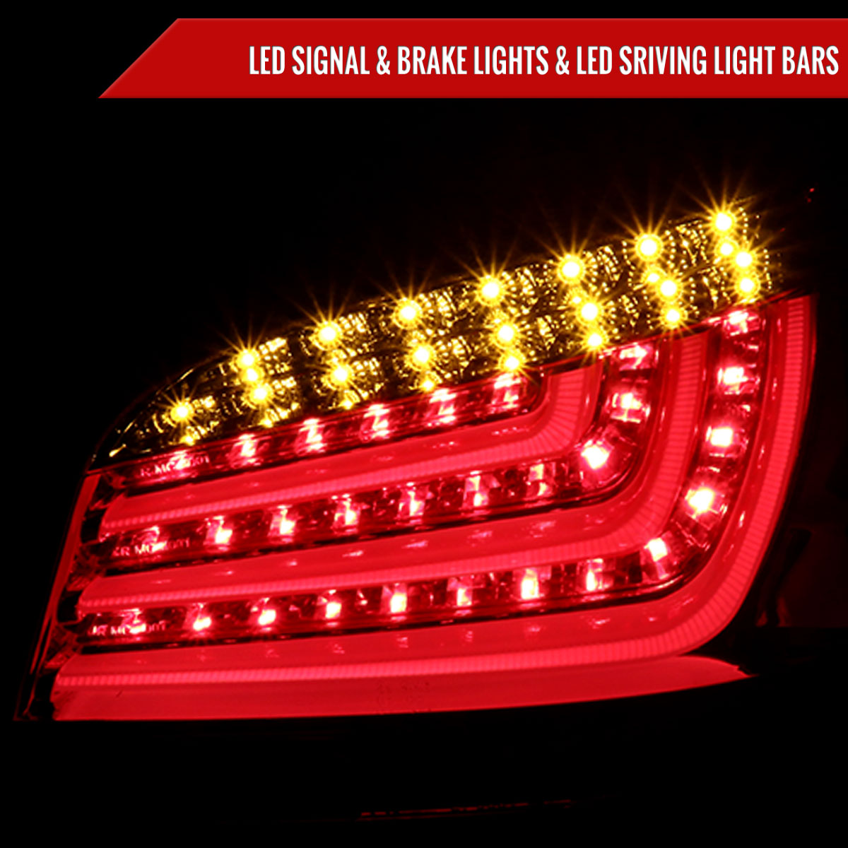 2004-2007 BMW E60 5 Series Sedan LED Tail Lights (Chrome Housing/Clear Lens)