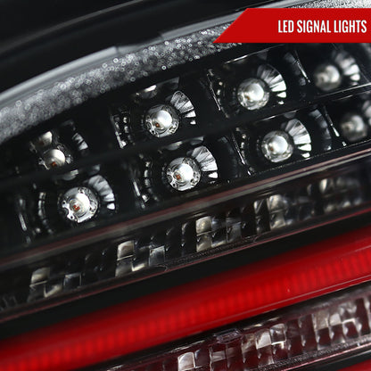 2008-2010 BMW E60 5 Series Sedan LED Tail Lights (Jet Black Housing/Clear Lens)