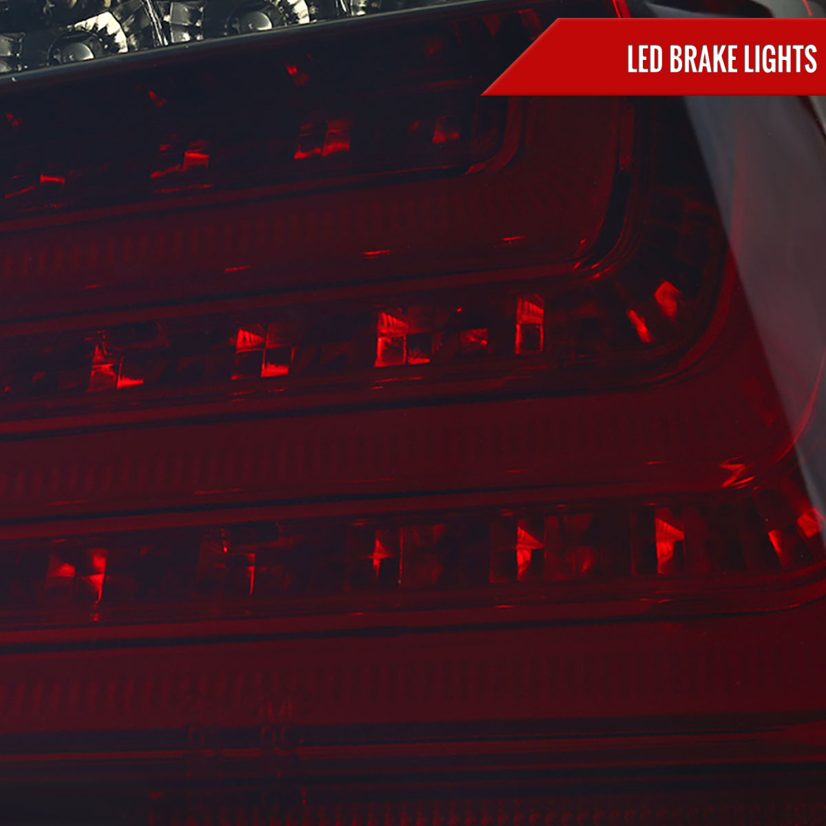 2008-2010 BMW E60 5 Series Sedan LED Tail Lights (Chrome Housing/Red Smoked Lens)