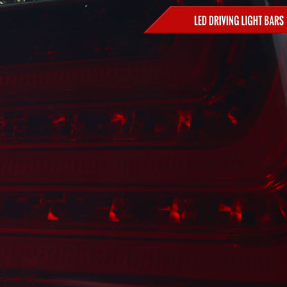 2008-2010 BMW E60 5 Series Sedan LED Tail Lights (Chrome Housing/Red Smoked Lens)
