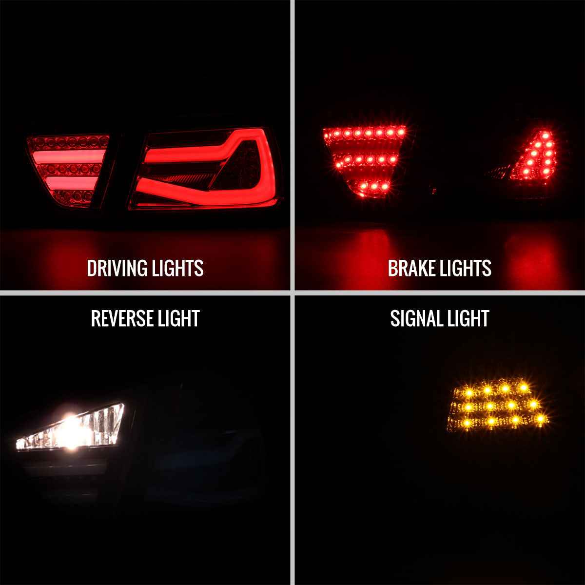 2006-2008 BMW E90 3 Series Sedan LED Tail Lights (Chrome Housing/Smoked Lens)