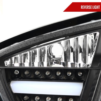 2006-2008 BMW E90 3 Series Sedan LED Tail Lights (Matte Black Housing/Clear Lens)