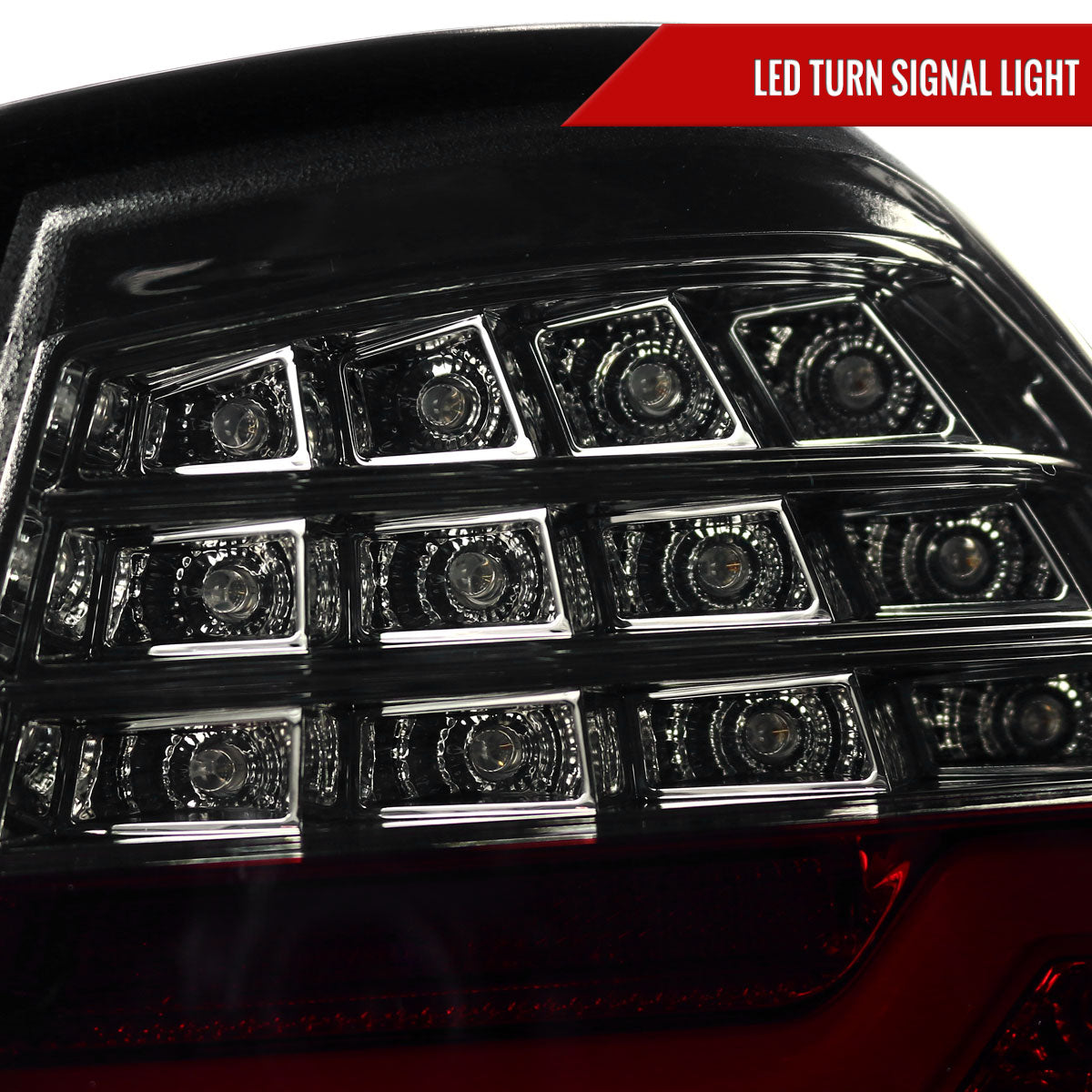 2006-2008 BMW E90 3 Series Sedan LED Tail Lights (Chrome Housing/Red Smoked Lens)