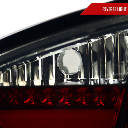 2006-2008 BMW E90 3 Series Sedan LED Tail Lights (Chrome Housing/Red Smoked Lens)