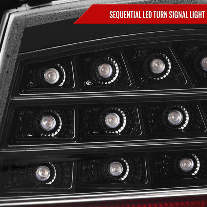 2009-2011 BMW E90 3-Series 4Dr Sedan Red LED Tail Light (Jet Black Housing/Clear Lens)