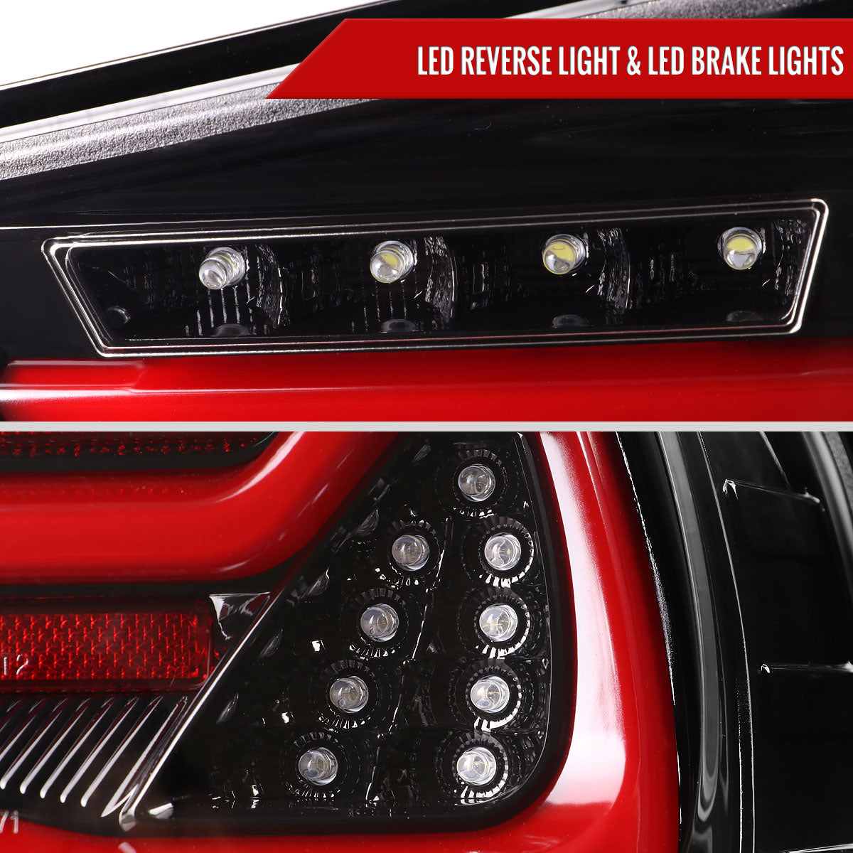 2009-2011 BMW E90 3-Series 4Dr Sedan Red LED Tail Light (Jet Black Housing/Clear Lens)