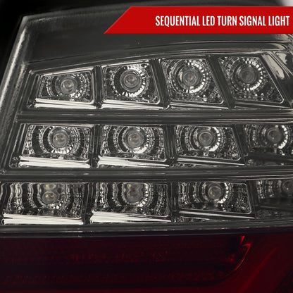 2009-2011 BMW E90 3-Series 4Dr Sedan LED Tail Light (Chrome Housing/Red Smoked Lens)