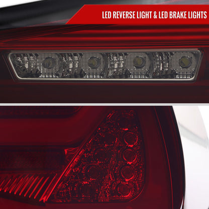 2009-2011 BMW E90 3-Series 4Dr Sedan LED Tail Light (Chrome Housing/Red Smoked Lens)