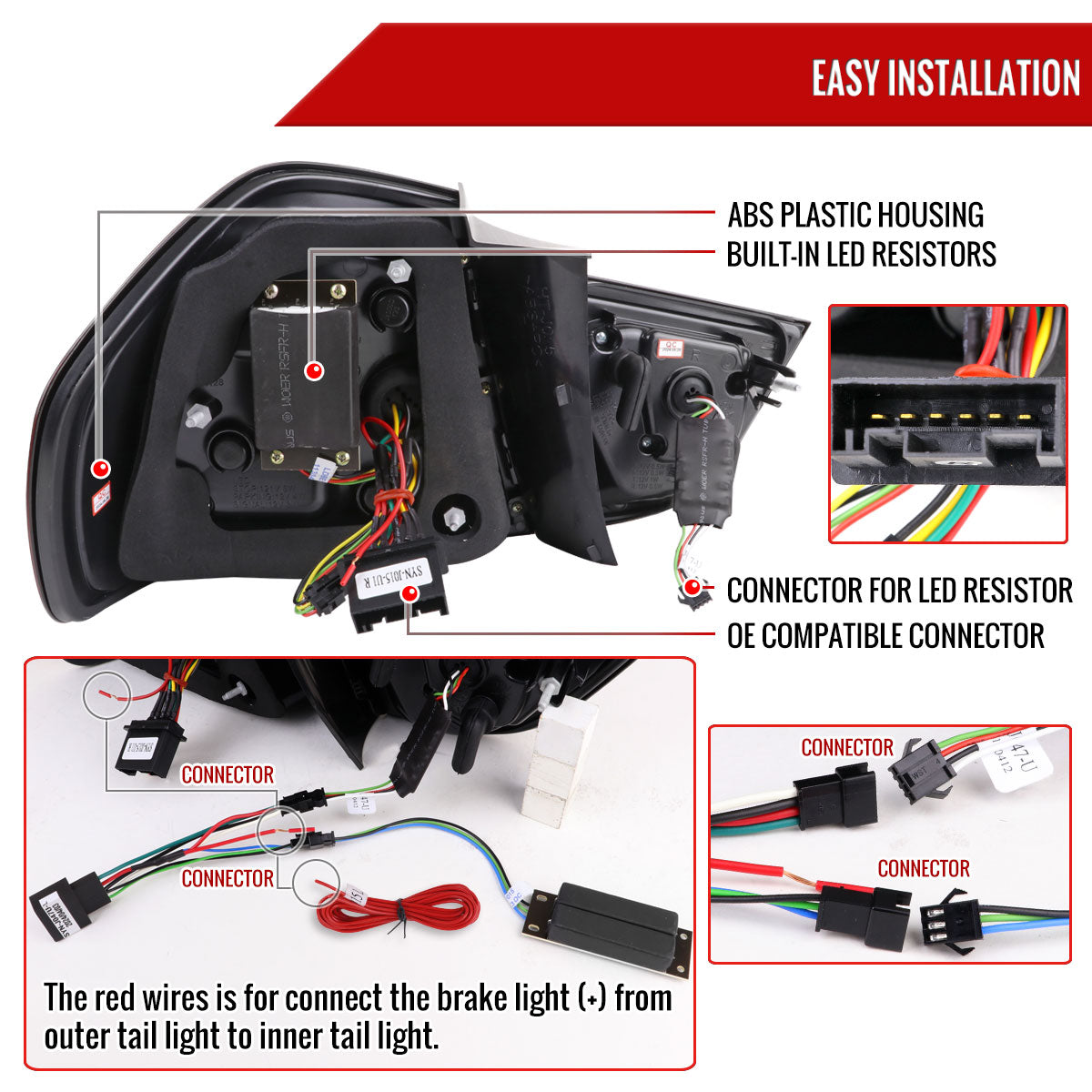 2009-2011 BMW E90 3-Series 4Dr Sedan LED Tail Light (Chrome Housing/Red Smoked Lens)