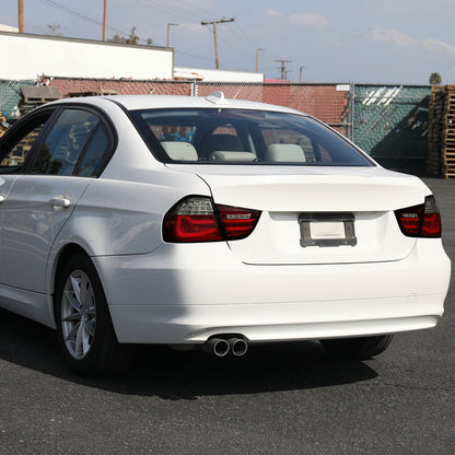 2009-2011 BMW E90 3-Series 4Dr Sedan LED Tail Light (Chrome Housing/Red Smoked Lens)