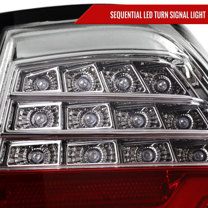 2009-2011 BMW E90 3-Series 4Dr Sedan LED Tail Light (Chrome Housing/Red Clear Lens)