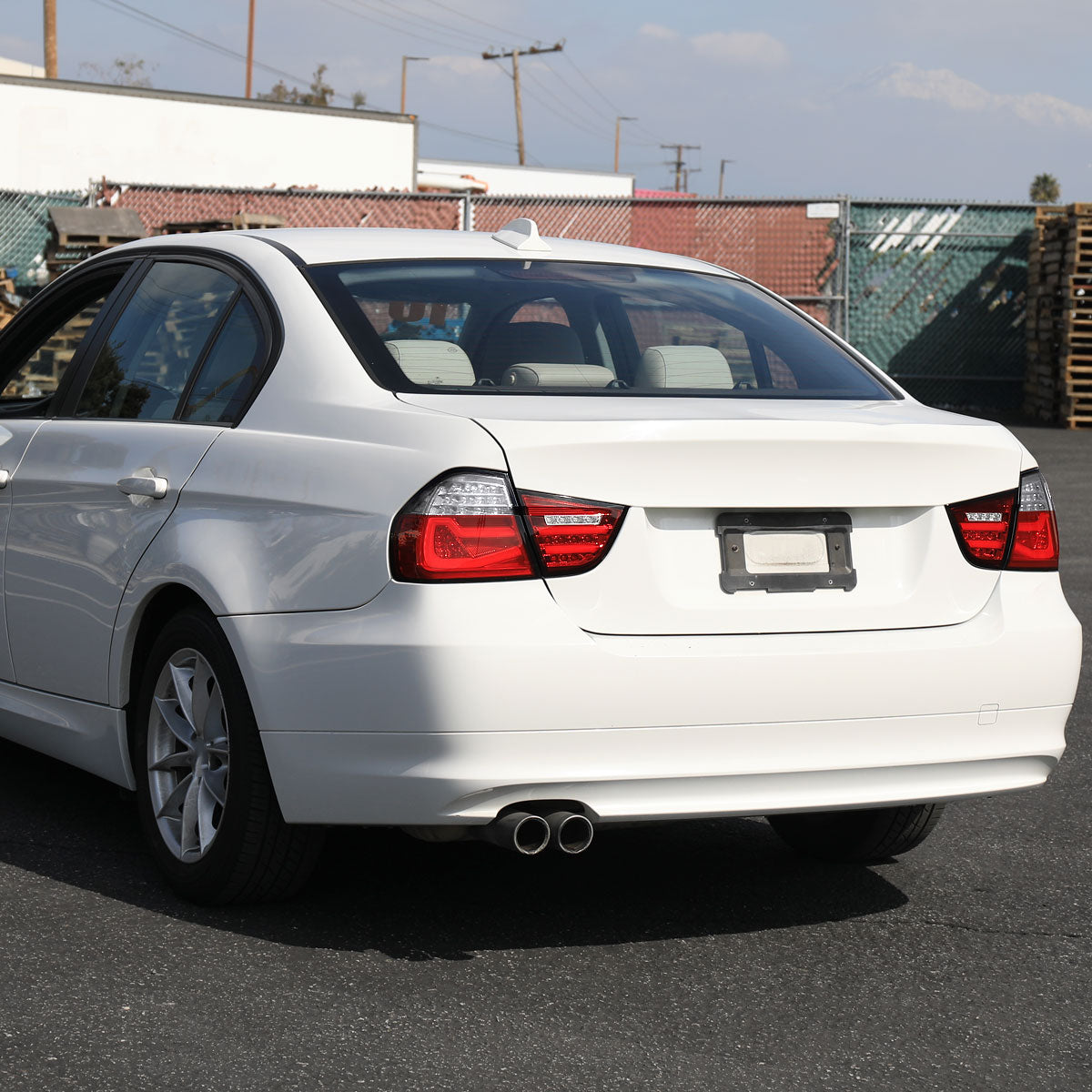 2009-2011 BMW E90 3-Series 4Dr Sedan LED Tail Light (Chrome Housing/Red Clear Lens)