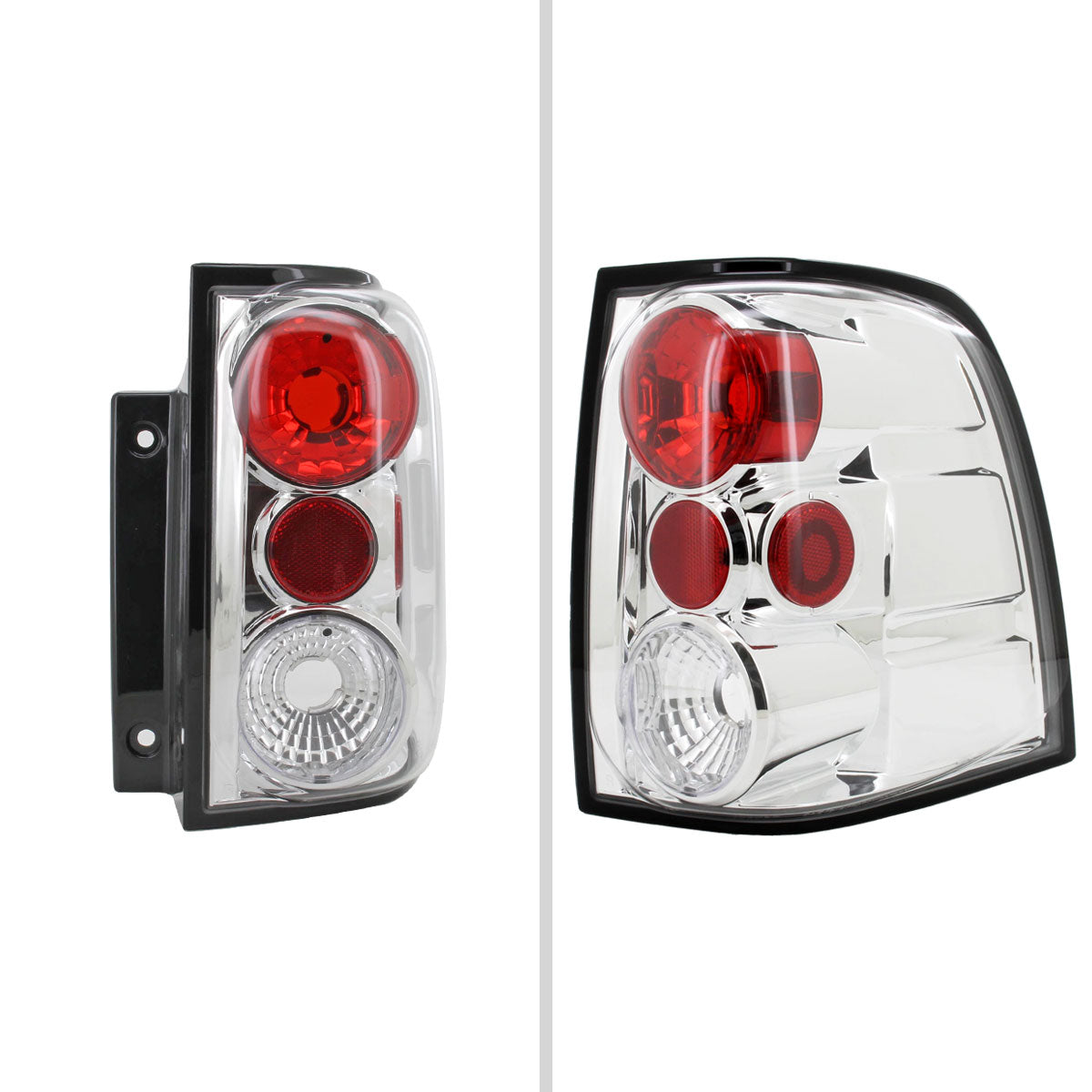 2003-2006 Ford Expedition Tail Lights (Chrome Housing/Clear Lens)
