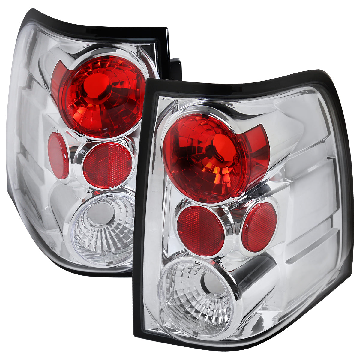 2003-2006 Ford Expedition Tail Lights (Chrome Housing/Clear Lens)