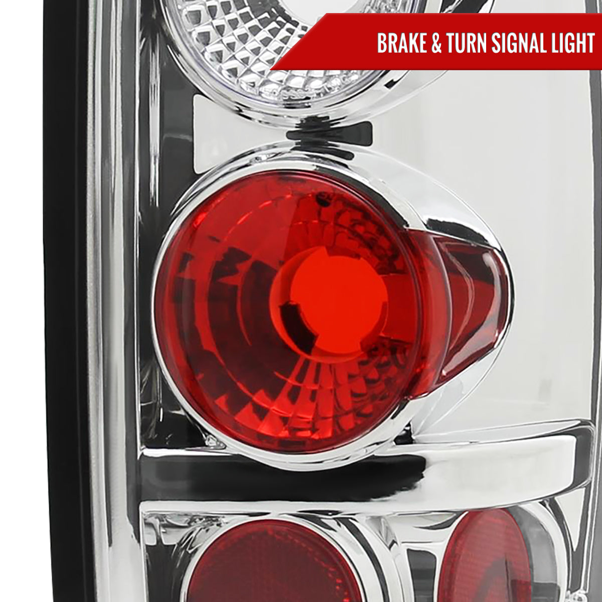 1997-2002 Ford Expedition Tail Lights (Chrome Housing/Clear Lens)