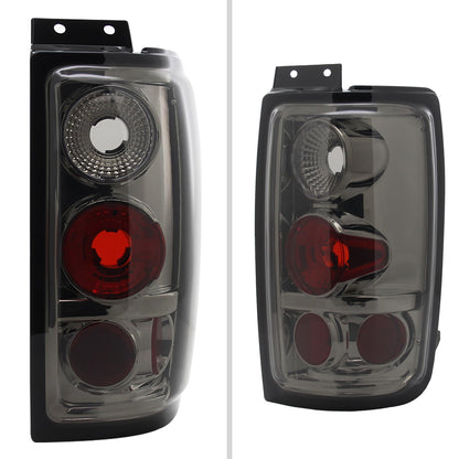 1997-2002 Ford Expedition Tail Lights (Chrome Housing/Smoked Lens)