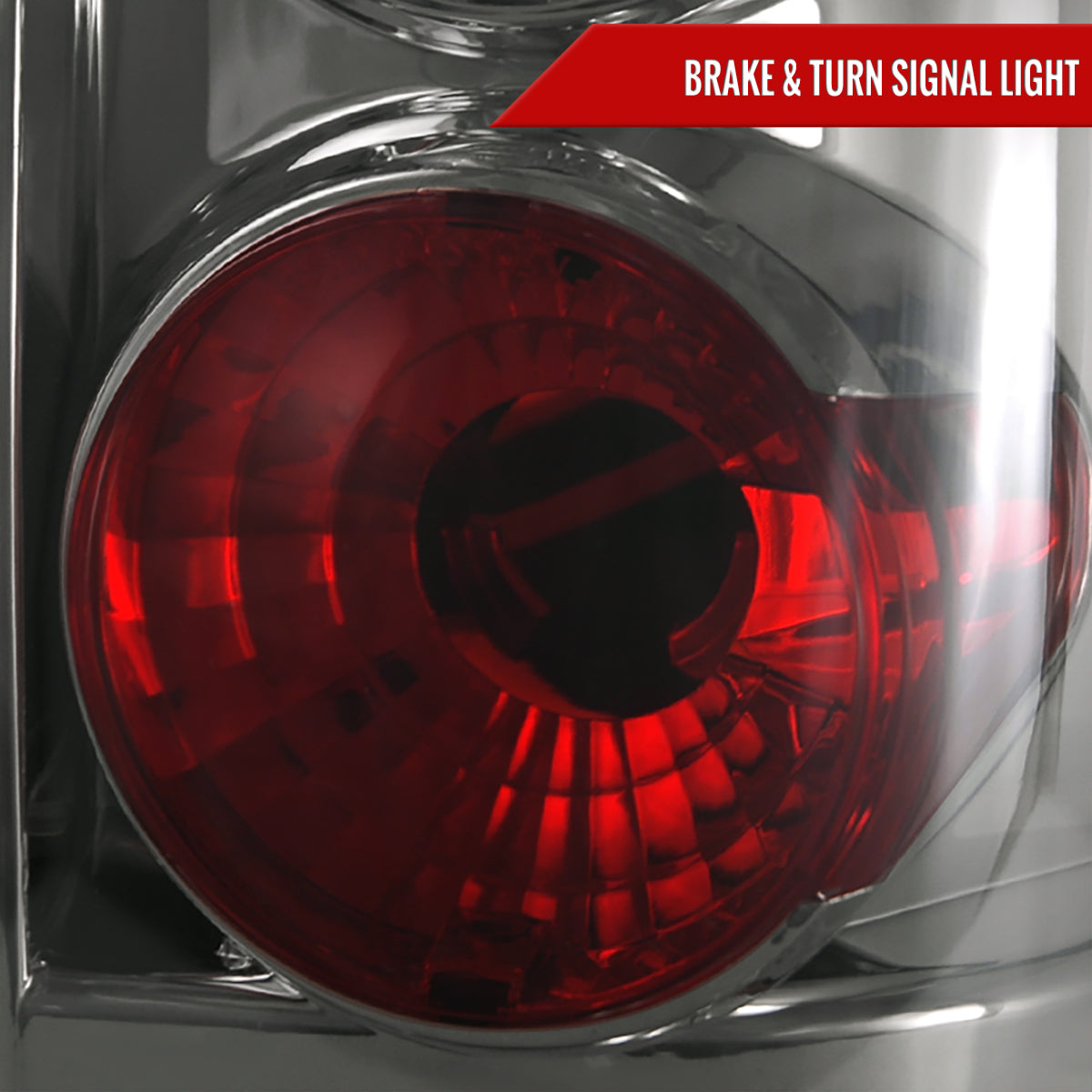 1997-2002 Ford Expedition Tail Lights (Chrome Housing/Smoked Lens)