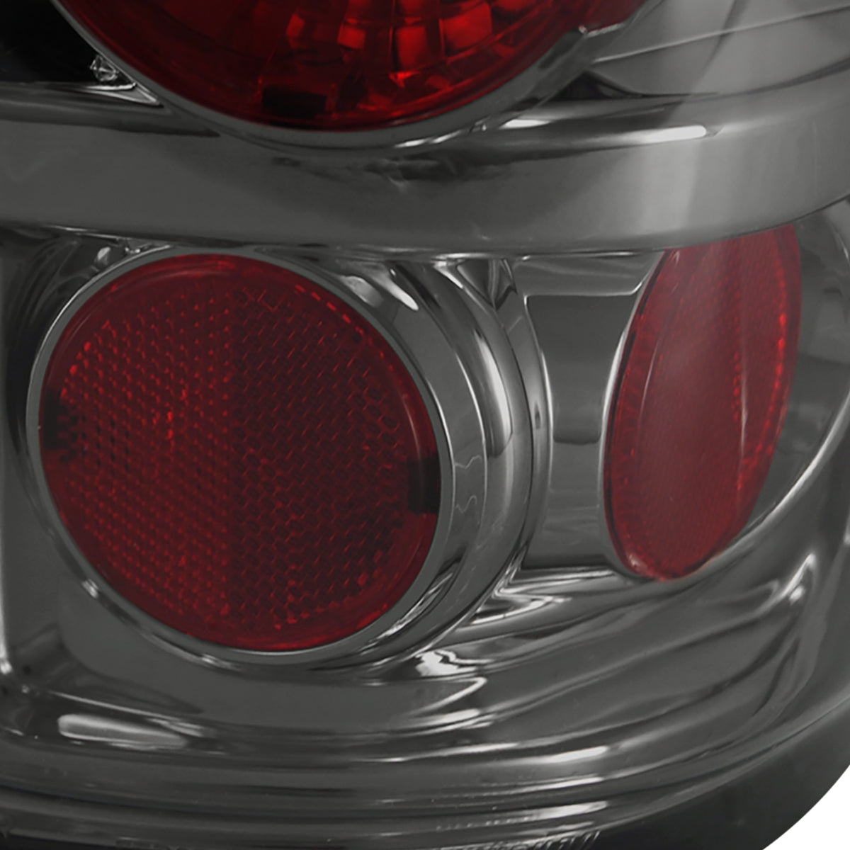1997-2002 Ford Expedition Tail Lights (Chrome Housing/Smoked Lens)