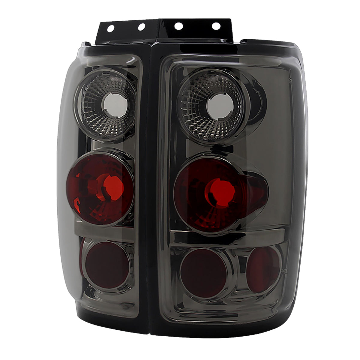 1997-2002 Ford Expedition Tail Lights (Chrome Housing/Smoked Lens)