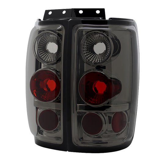 1997-2002 Ford Expedition Tail Lights (Chrome Housing/Smoked Lens)