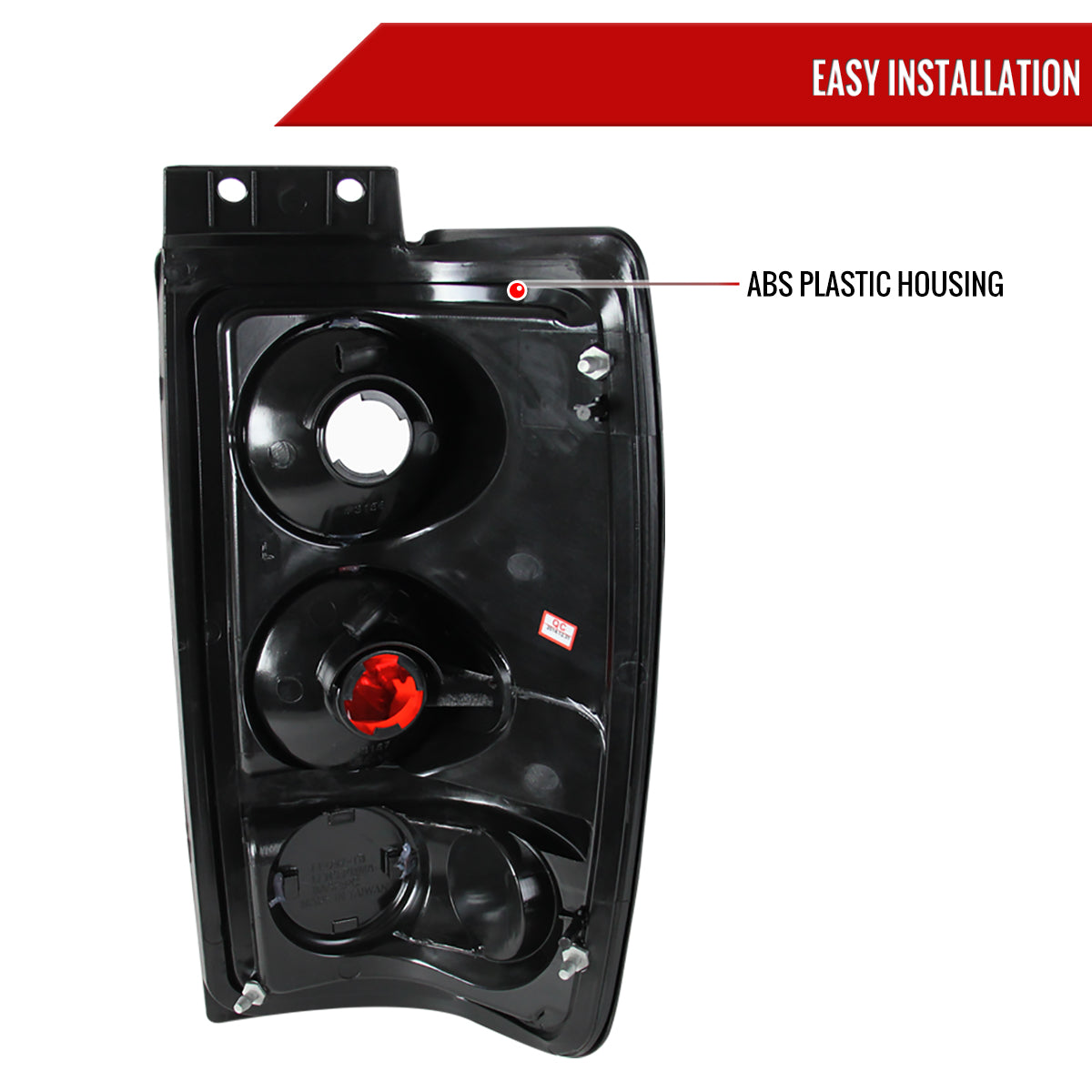 1997-2002 Ford Expedition Tail Lights (Matte Black Housing/Clear Lens)