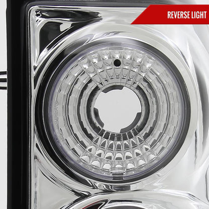 2002-2005 Ford Explorer Tail Lights (Chrome Housing/Clear Lens)