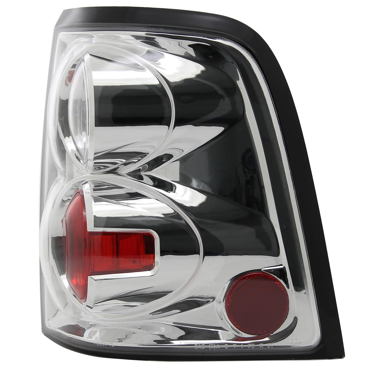 2002-2005 Ford Explorer Tail Lights (Chrome Housing/Clear Lens)