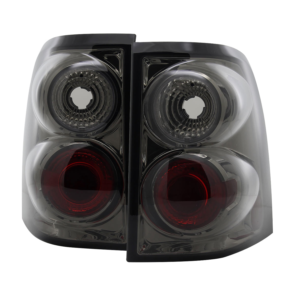 2002-2005 Ford Explorer Tail Lights (Chrome Housing/Smoked Lens)