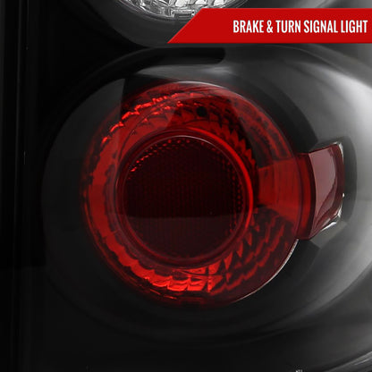 2002-2005 Ford Explorer Tail Lights (Matte Black Housing/Clear Lens)
