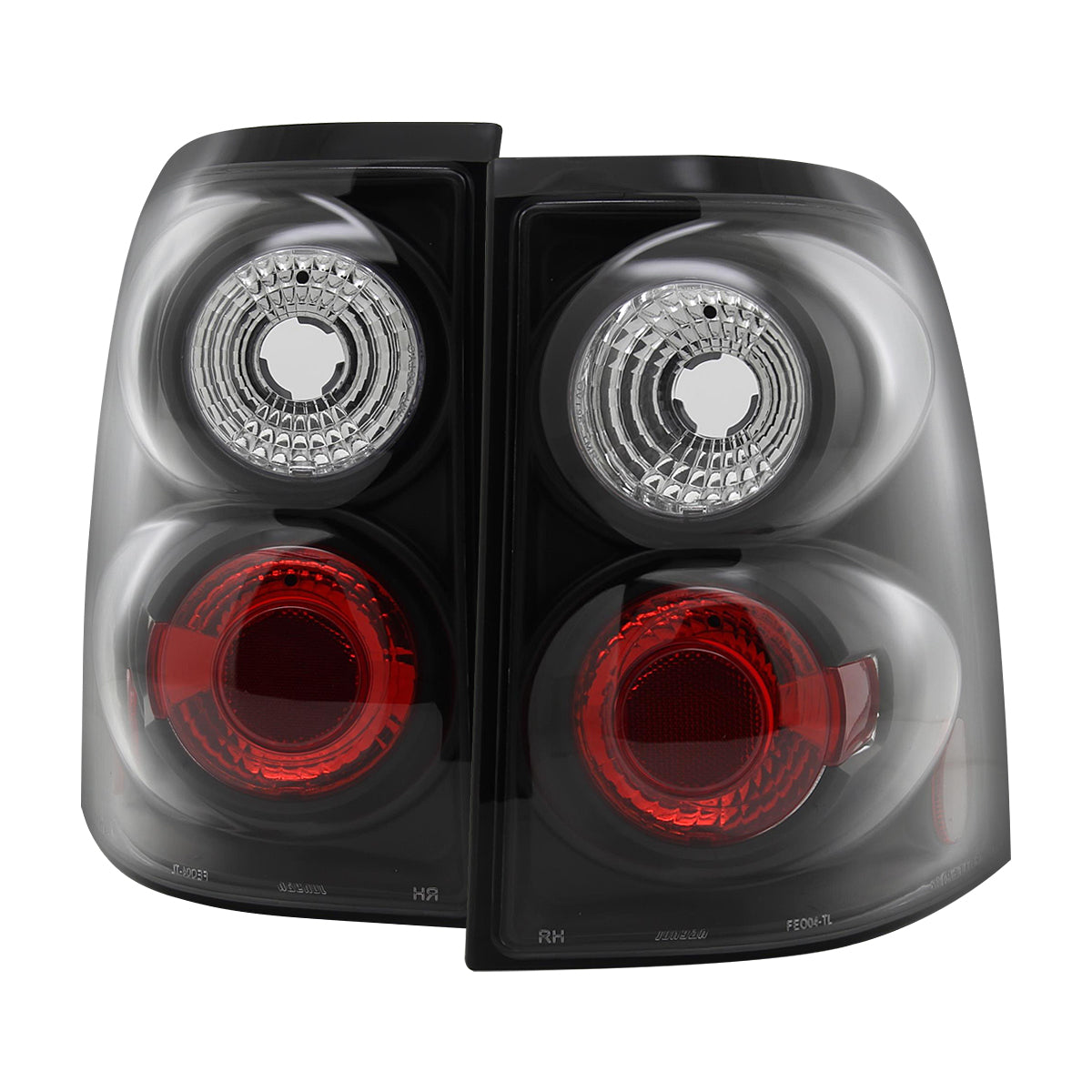 2002-2005 Ford Explorer Tail Lights (Matte Black Housing/Clear Lens)