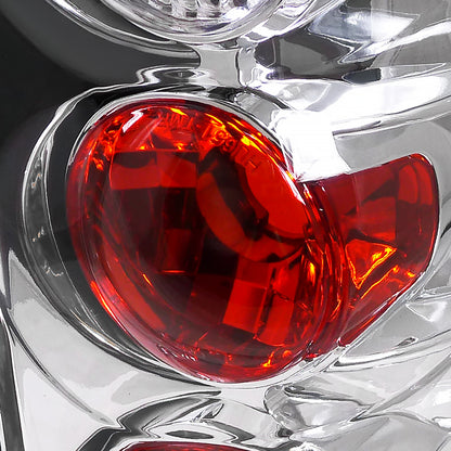 1995-1997 Ford Explorer Tail Lights (Chrome Housing/Clear Lens)
