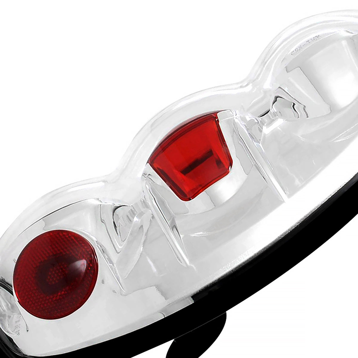 1995-1997 Ford Explorer Tail Lights (Chrome Housing/Clear Lens)
