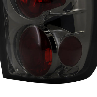 1995-1997 Ford Explorer Tail Lights (Chrome Housing/Smoked Lens)