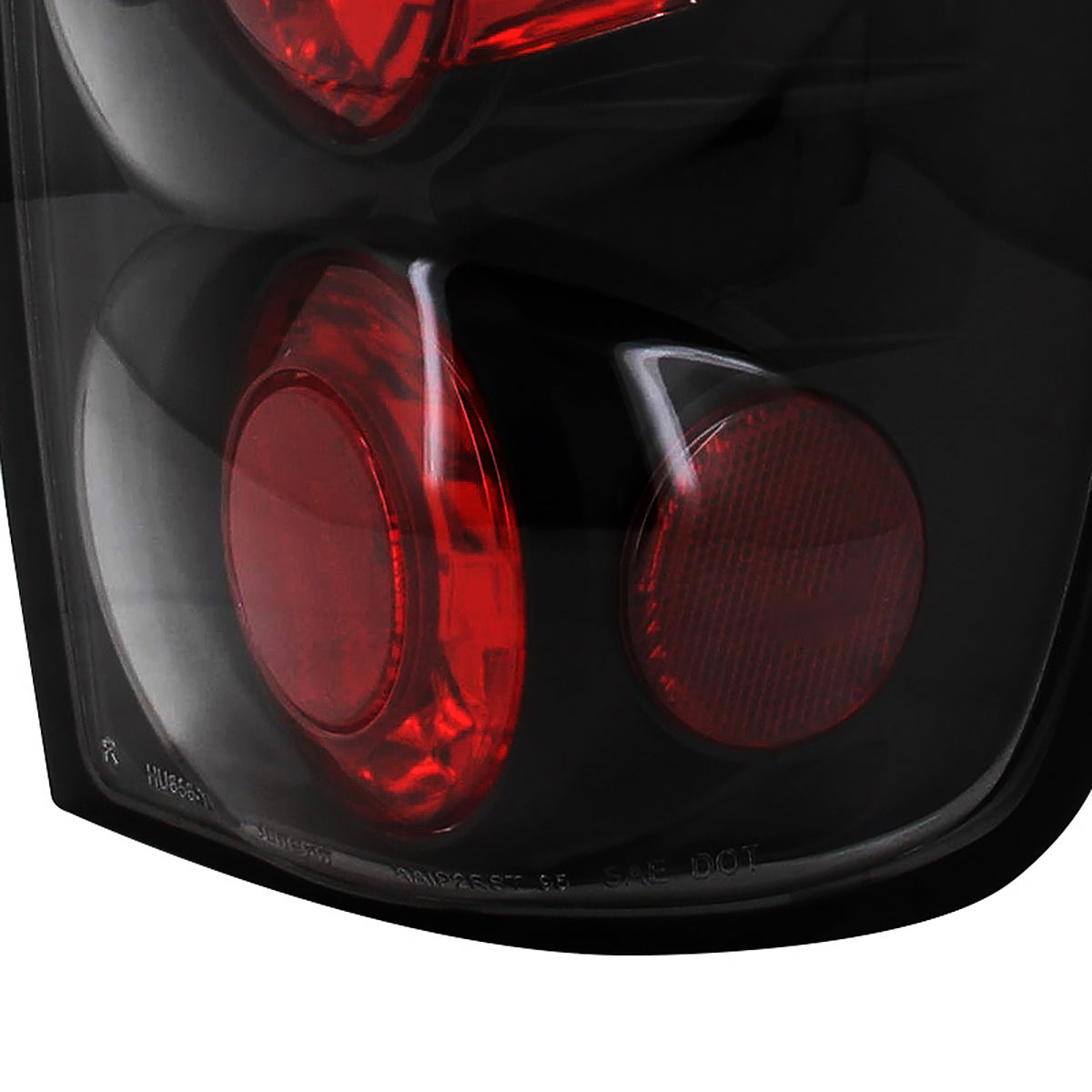 1995-1997 Ford Explorer Tail Lights (Matte Black Housing/Clear Lens)