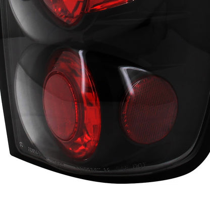 1995-1997 Ford Explorer Tail Lights (Matte Black Housing/Clear Lens)