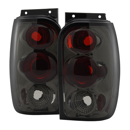 1998-2001 Ford Explorer Mercury Mountaineer Tail Lights (Chrome Housing/Smoked Lens)