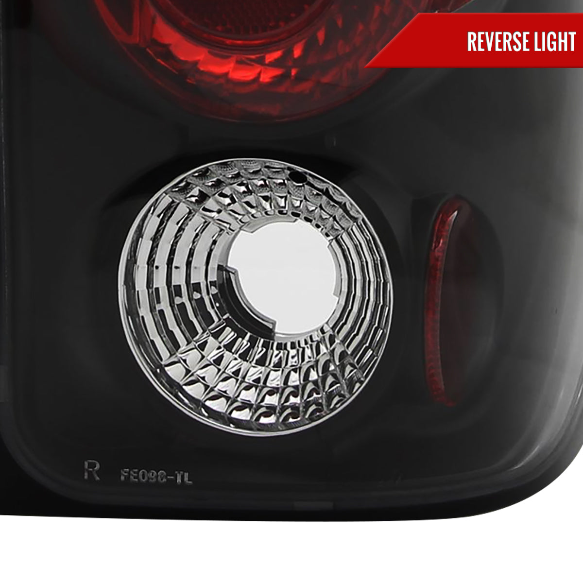 1998-2001 Ford Explorer Mercury Mountaineer Tail Lights (Matte Black Housing/Clear Lens)