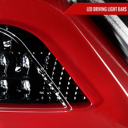 2008-2017 Mitsubishi Lancer / 2008-2015 Lancer EVO X Sedan LED Tail Lights (Jet Black Housing/Clear Lens)