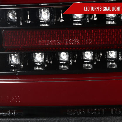 2008-2017 Mitsubishi Lancer / 2008-2015 Lancer EVO X Sedan LED Tail Lights (Jet Black Housing/Clear Lens)