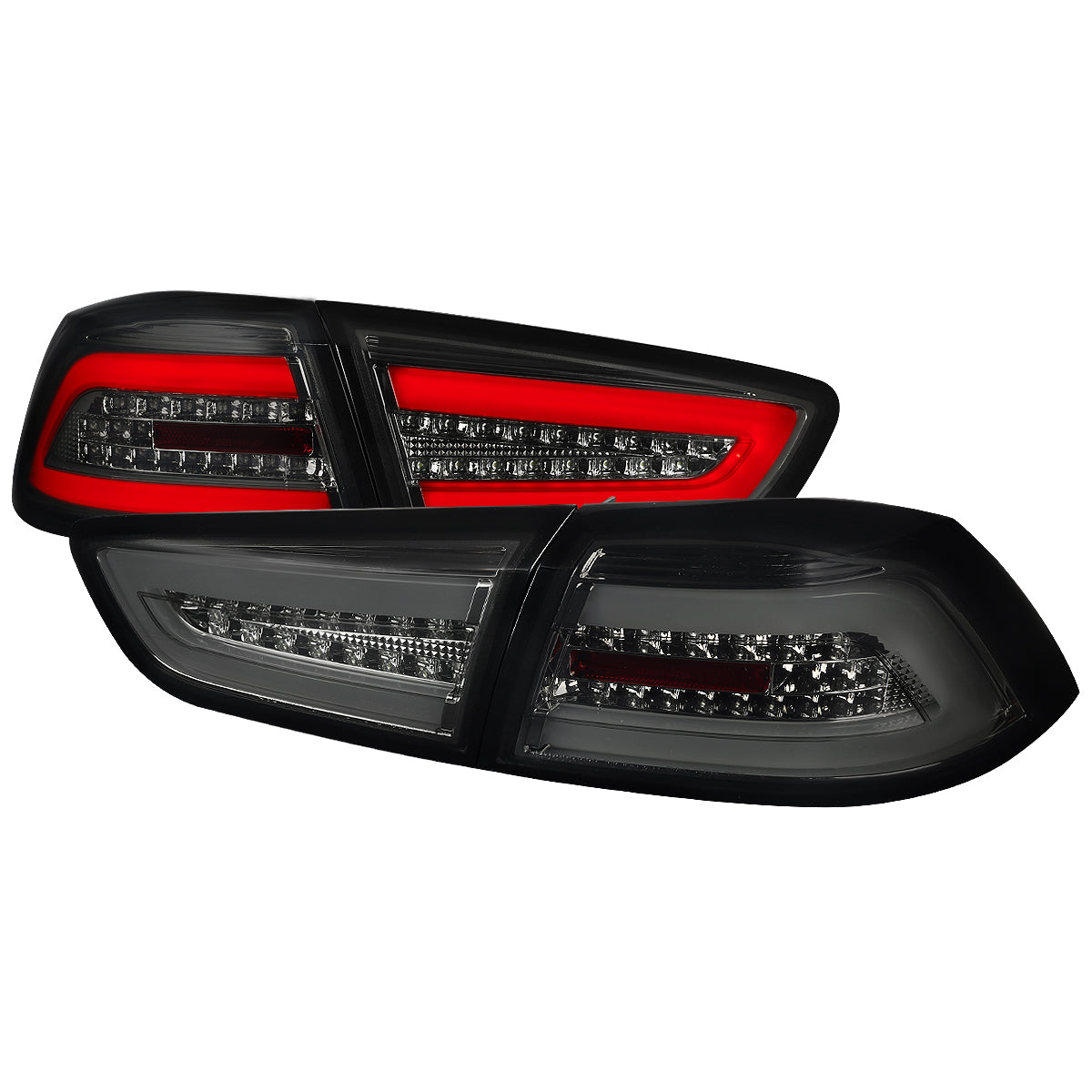 2008-2017 Mitsubishi Lancer / 2008-2015 Lancer EVO X Sedan LED Tail Lights (Chrome Housing/Smoked Lens)